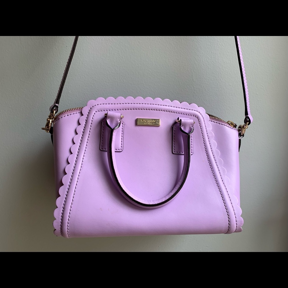 Adorable scalloped lavender Kate Spade purse.